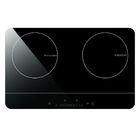 Metaal Shell Crystal Glass Double Cooktop Induction