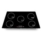 90cm Zwart Crystal Glass 9200W Vijf Ring Electric Induction Hobs